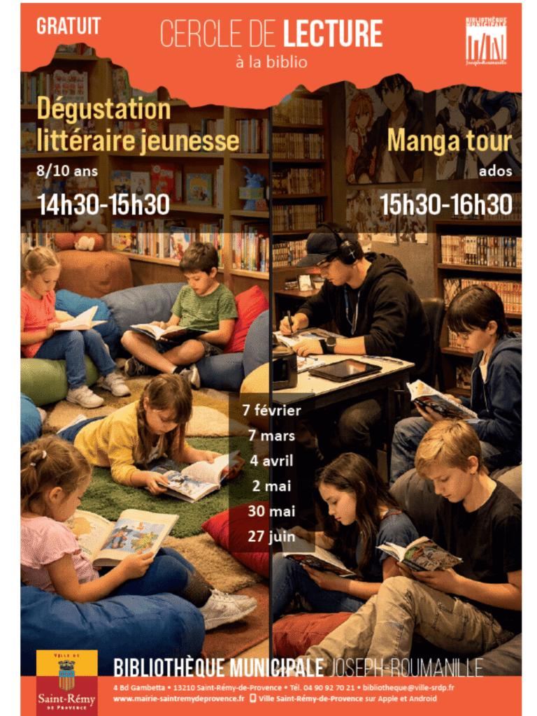 Cercle de lecture ado à la Bibliothèque de Saint Rémy de Provence