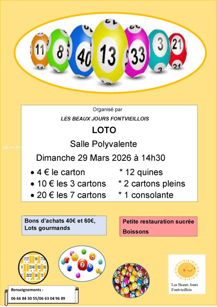 Loto de l'Association Les Beaux Jours Fontvieillois