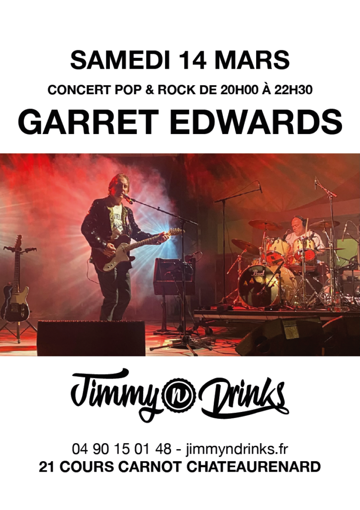 Concert "Garret Edwards x Saint Patrick" chez Jimmy n Drinks
